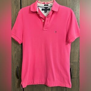 Tommy Hilfiger Slim Fit Men’s Pink Polo Shirt Small